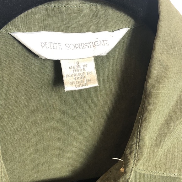 100% silk Vintage Top/Vest Forest Green - Picture 3 of 6